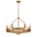FUNALE: Interior Candelabra Natural Wood / Oak Wood 6-Light Pendant Lights