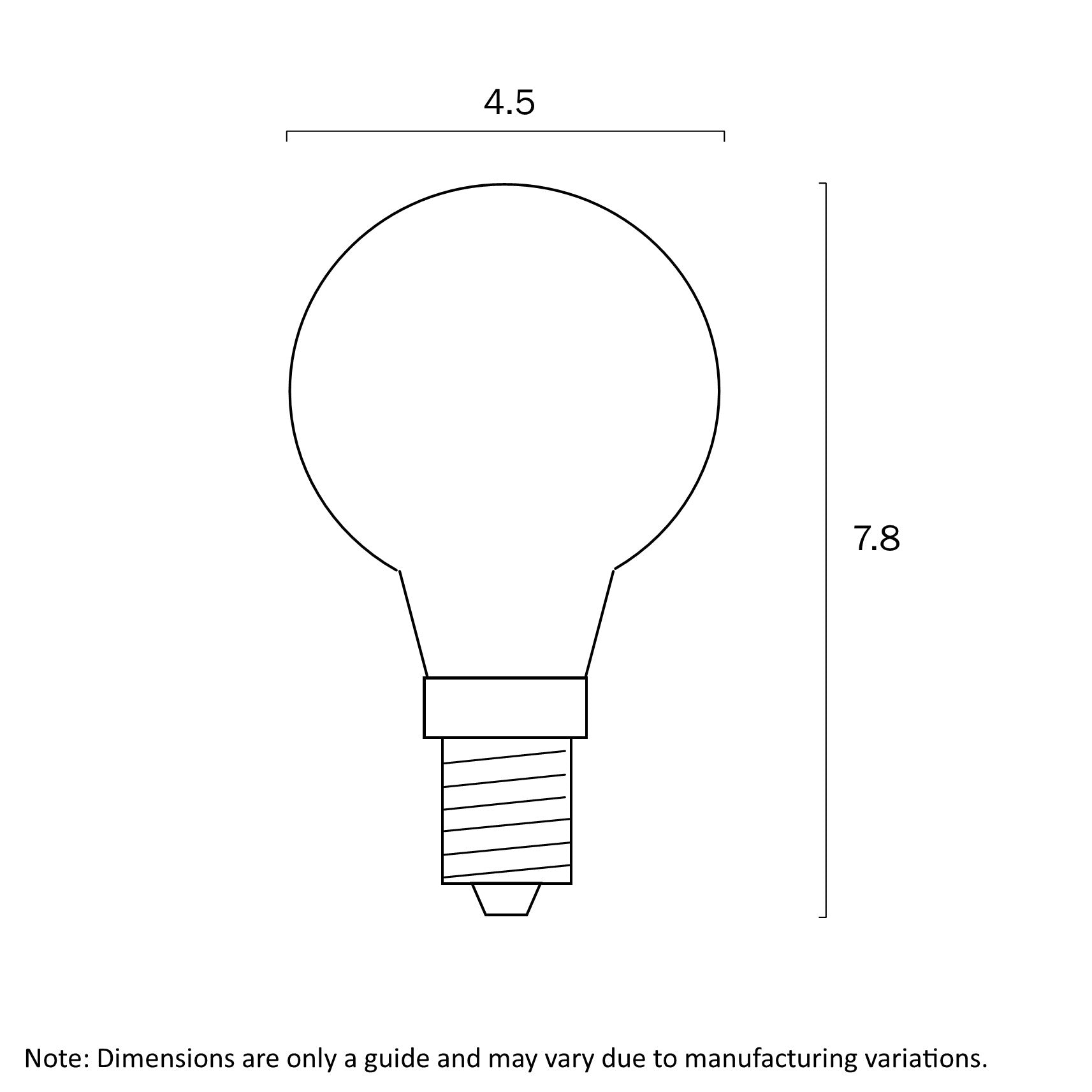 E14 4W LED FANCY ROUND GLOBE CLEAR DIM