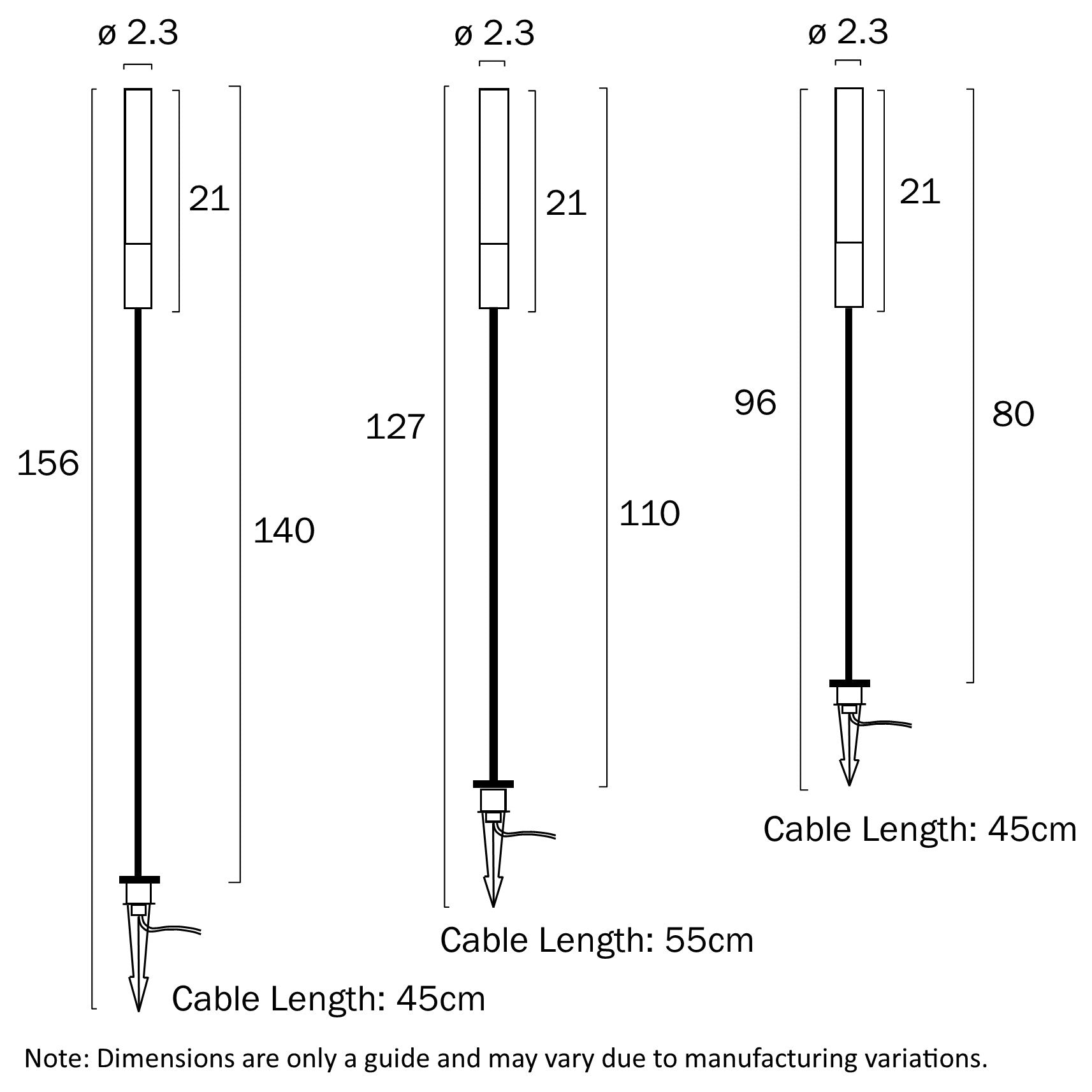 GROS 1w 80cm SPIKE SPOT LIGHT
