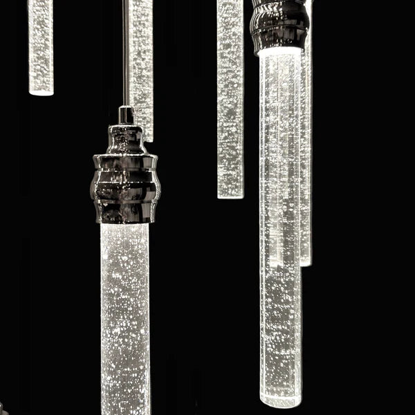 LENA 15 Stick Crystal Chandelier Tri-Colour LED (Chrome)