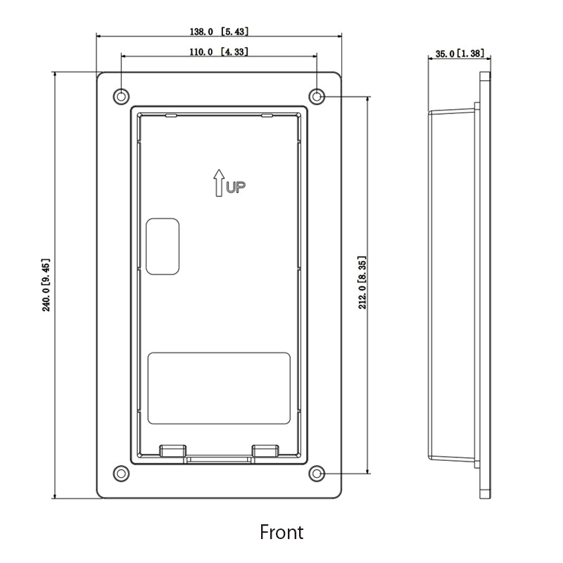 Flush Mount Box for INTIPADSD & INTIPRDSD