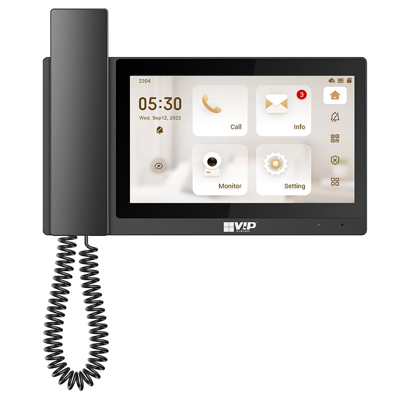 Residential IP Intercom Monitor with Handset (Black)