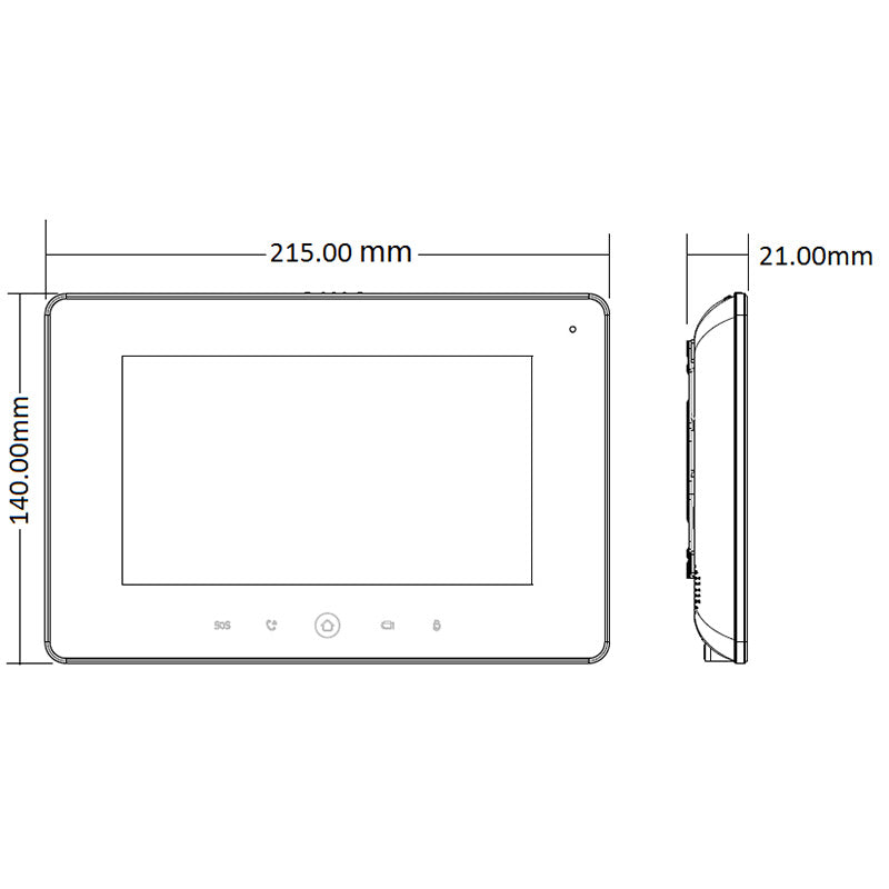Residential IP Intercom Monitor with WiFi (Black)