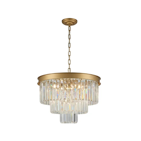 MARF 3-Tier Crystal Chandelier 6 Light 500mm (Brass)