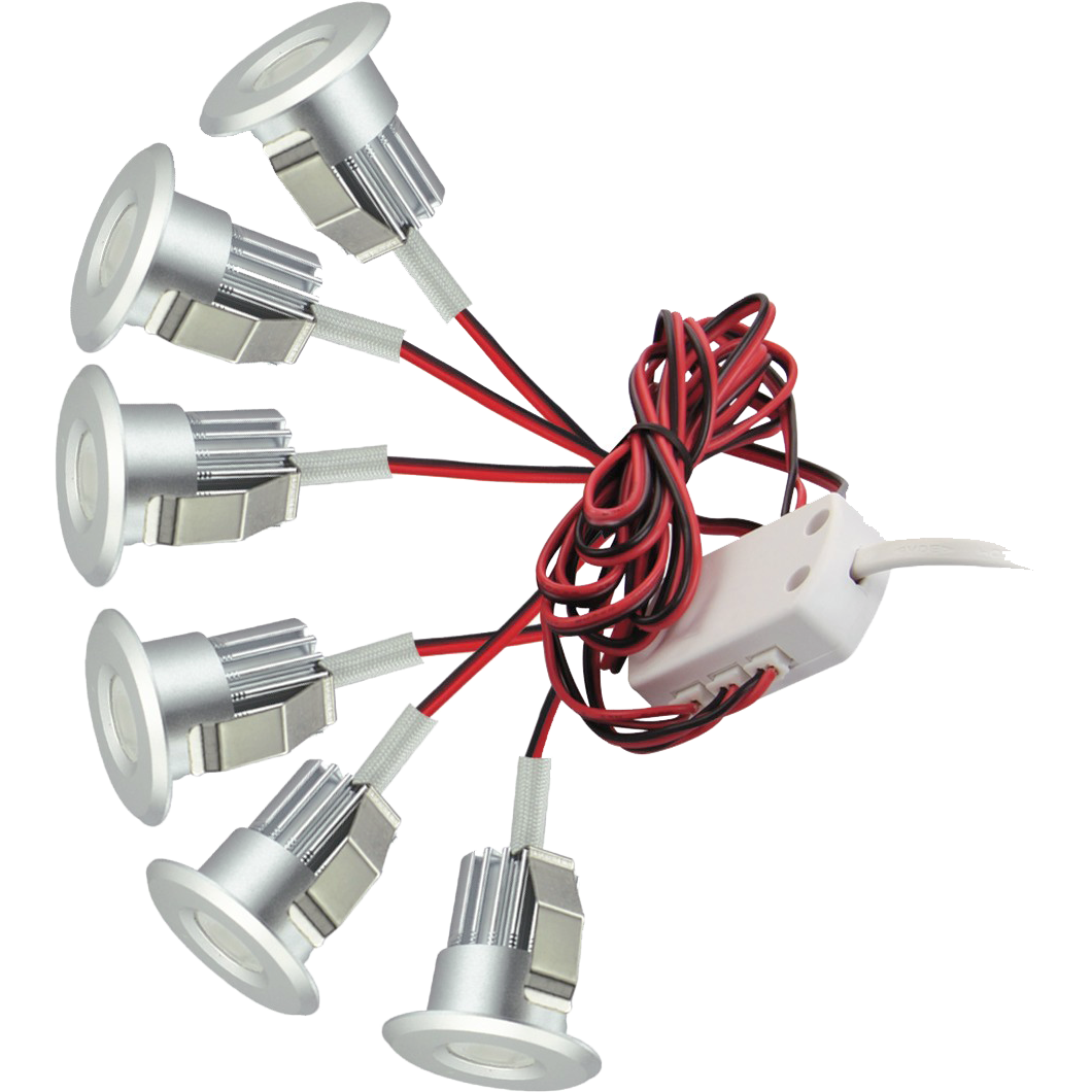 6 Round 3W LED Dimmable Cabinet Lights (6000K)