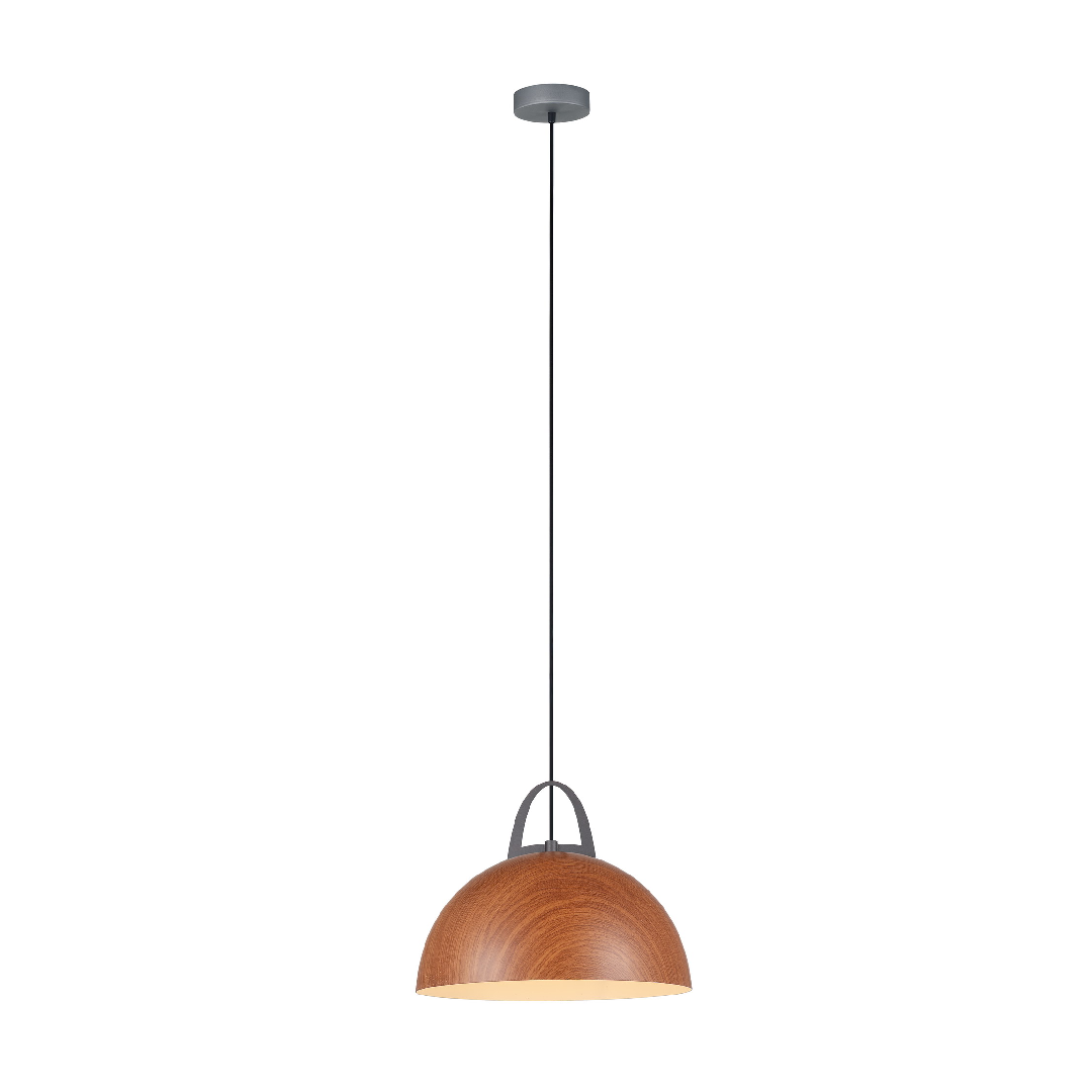 LEGNA: Retro Replica Wood Dome Shape Pendant Lights