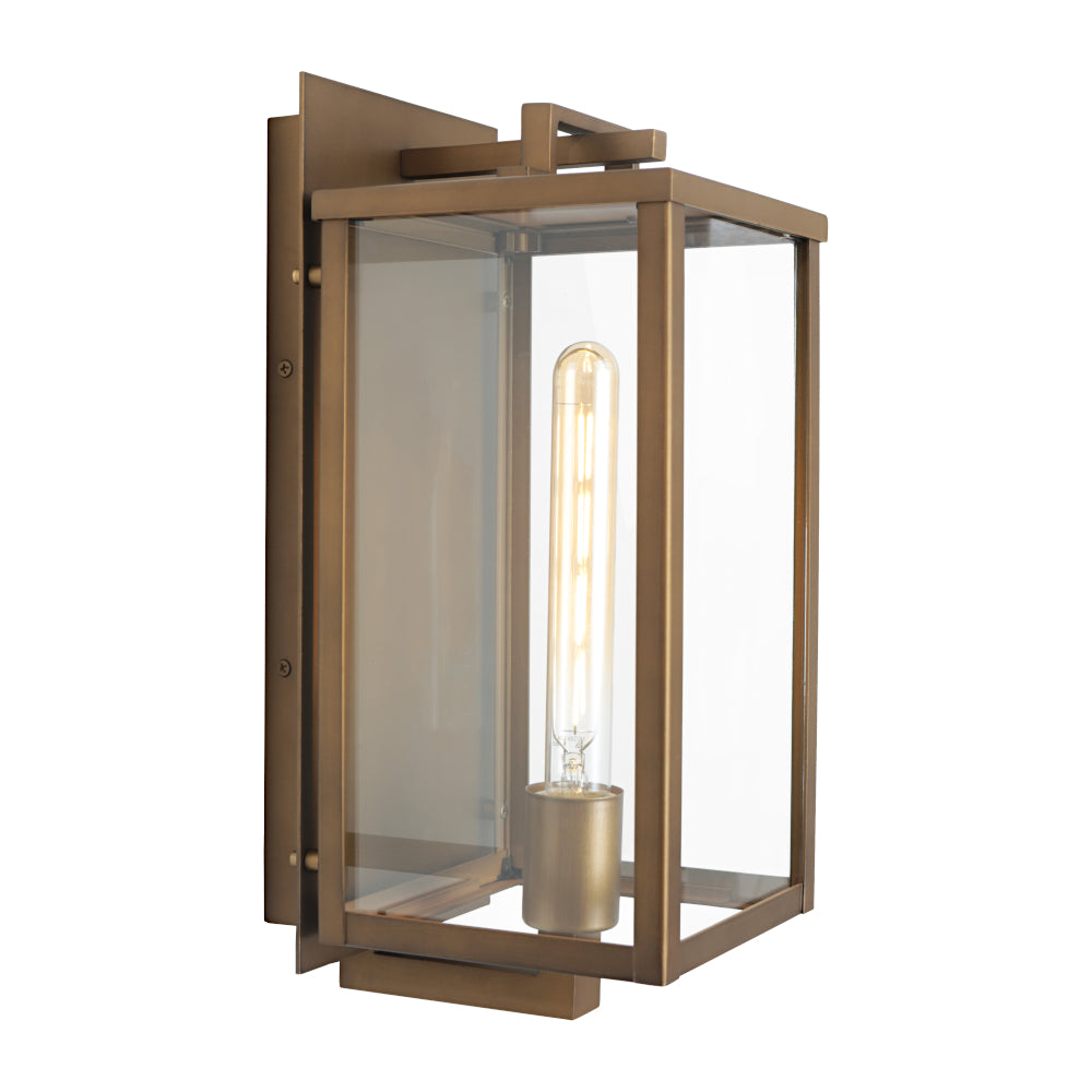 LILLE 1LT EXTERIOR WALL LIGHT AGED BRASS