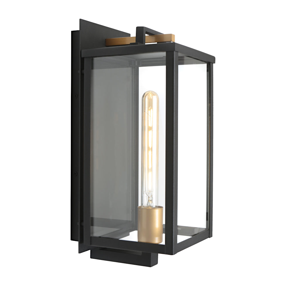LILLE 1LT EXTERIOR WALL LIGHT BLACK