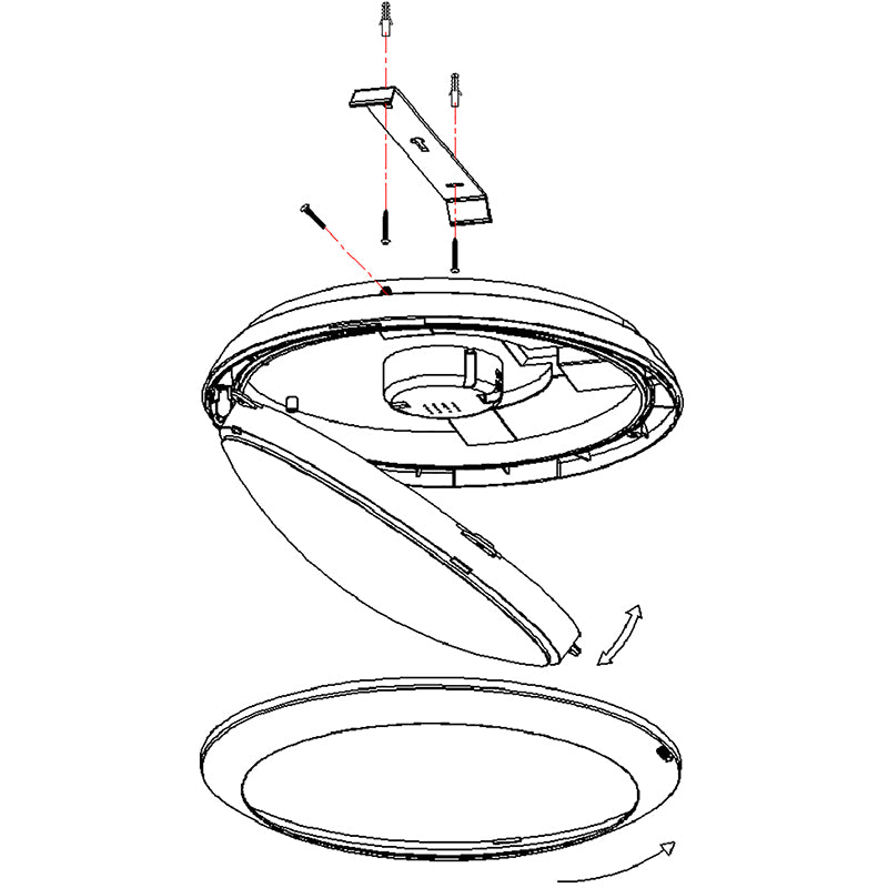 16W LED Intelligent Oyster Light (3000K)