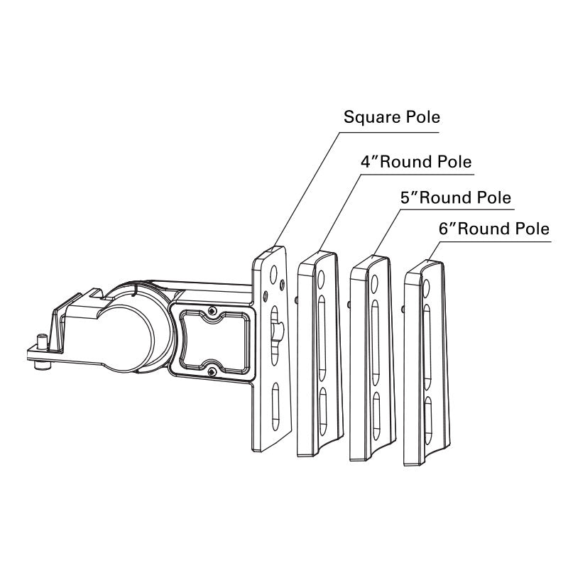 Pole Adjustable Bracket for LSL-B Street Lights