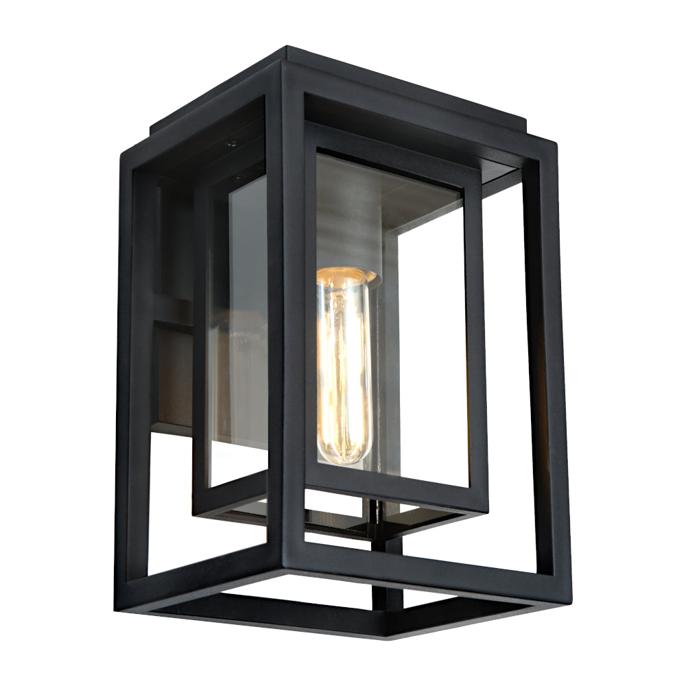 LUTON 1LT EXTERIOR WALL LIGHT BLACK