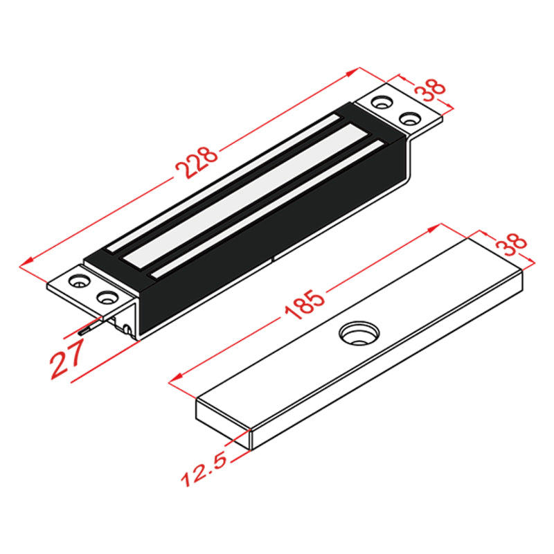 Mortise Mount Magnetic Lock