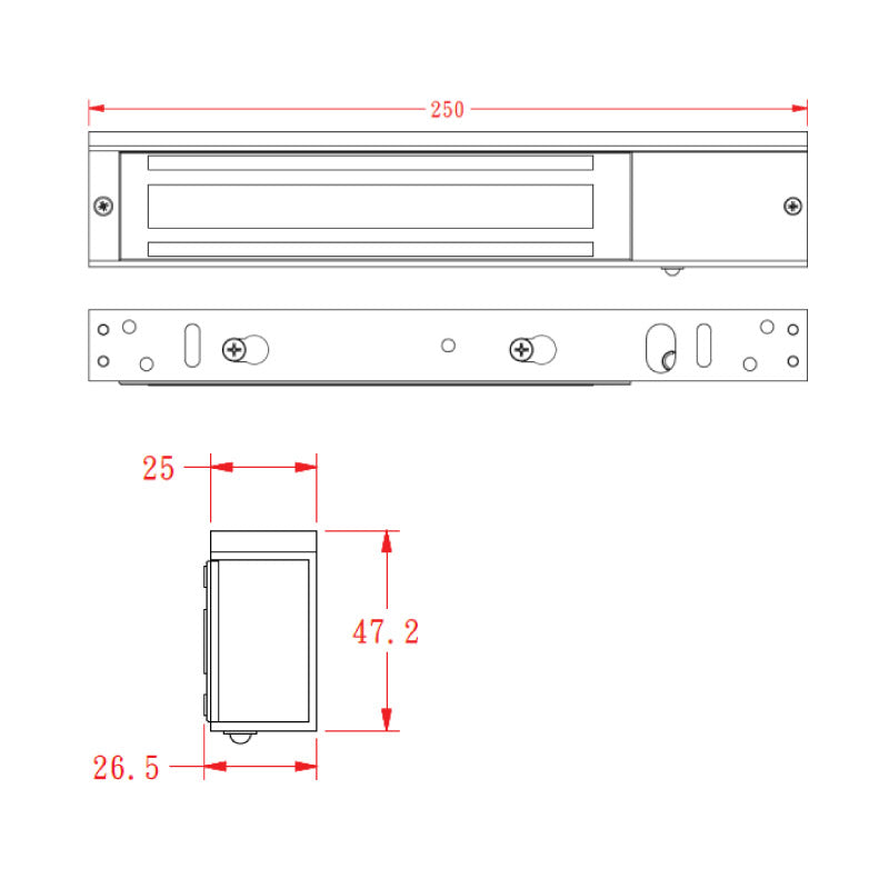 Surface Mount Magnetic Lock - Door & Lock Monitored with Timer