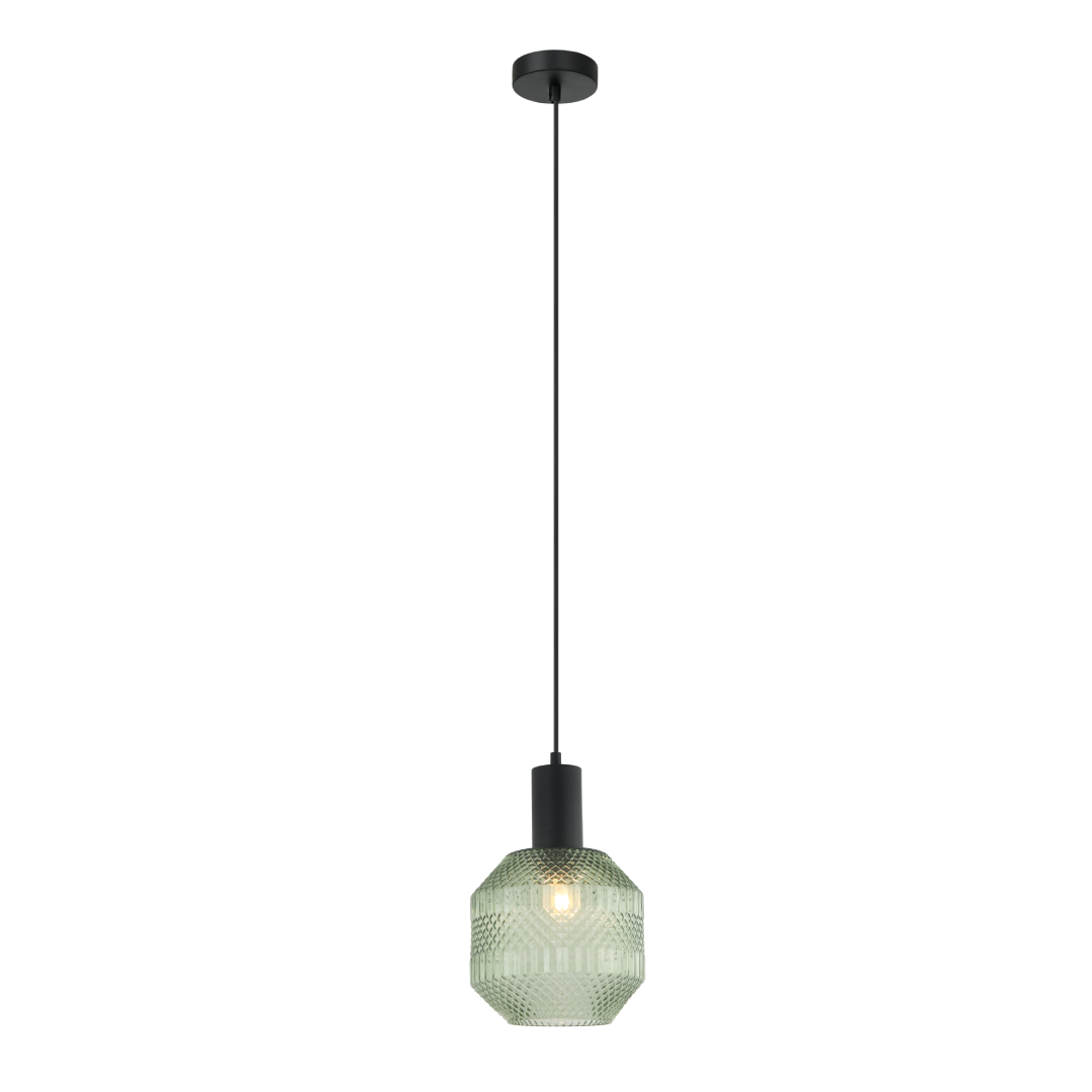 MARACA: Interior Glass Jar With Quadrilateral Segment Pendant Lights