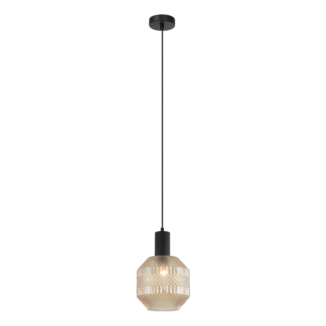 MARACA: Interior Glass Jar With Quadrilateral Segment Pendant Lights