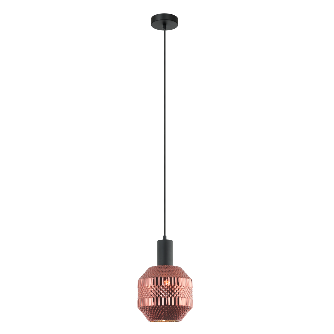 MARACA: Interior Glass Jar With Quadrilateral Segment Pendant Lights
