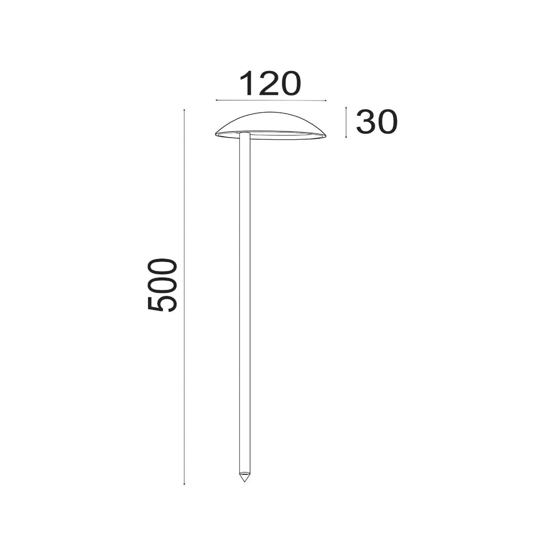 MESTOLO: Exterior 12V LED Garden Fixed Anti-Glare Spike Lights IP65
