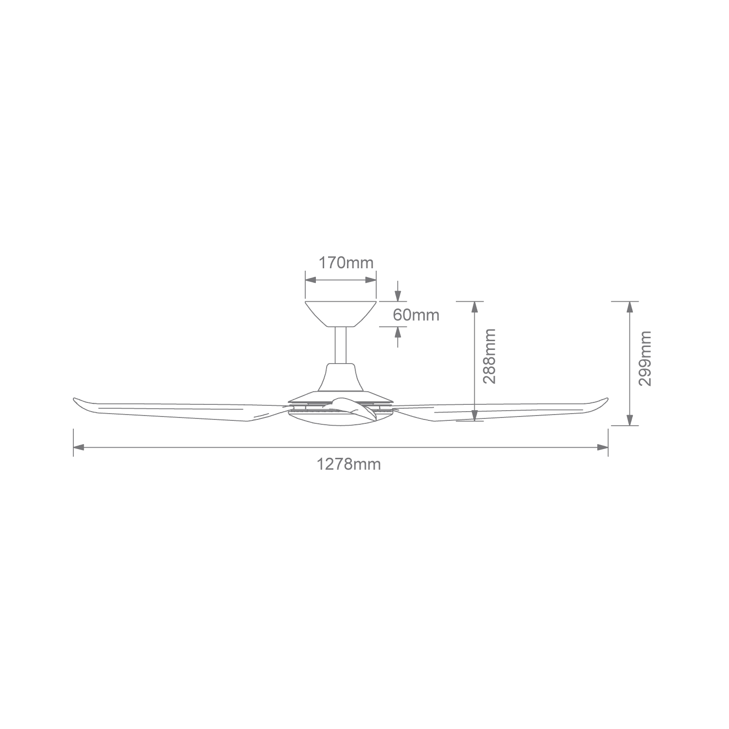 MOTION 4 BLADE 52" DC CEILING FAN