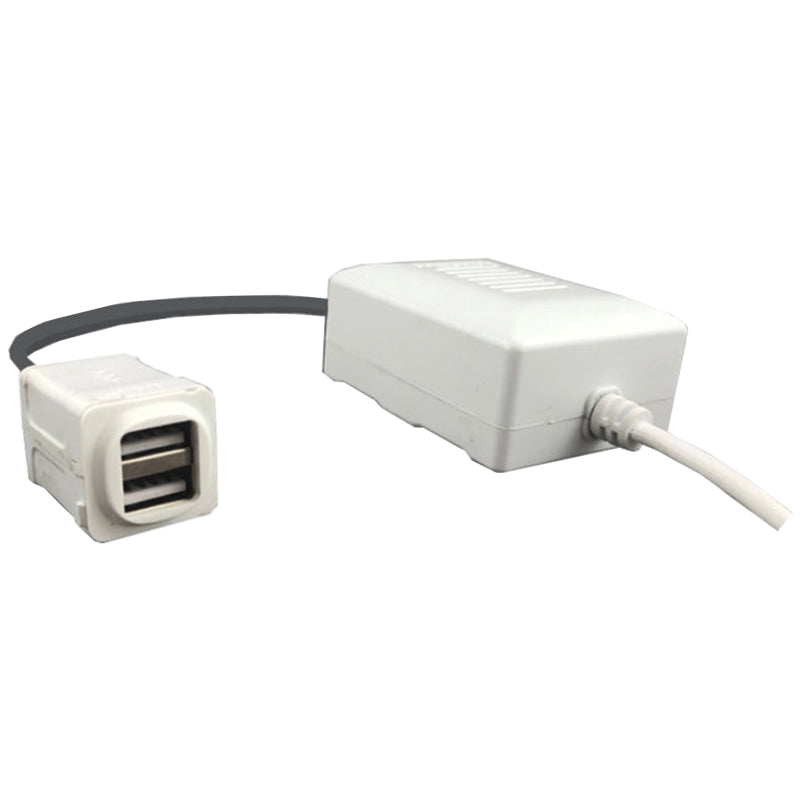Dual USB Charger Fast Charge - White