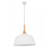 NORDIC: Modern Scandinavian Large Dome Shape Steel & Wood Pendant Lights