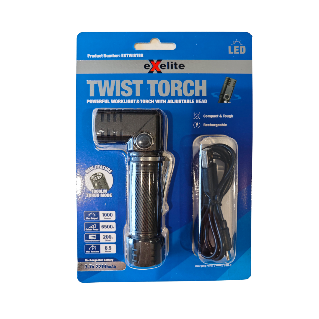 TWIST TORCH: Powerful Worklight / Torch with Adjustable Head
