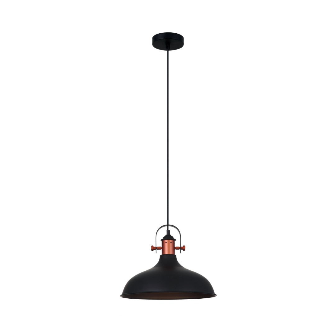 NARVIK: Industrial Scandinavian Dome Shape With Copper Plating Pendant Lights