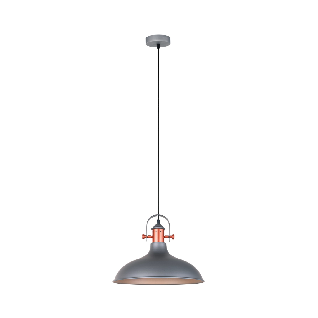 NARVIK: Industrial Scandinavian Dome Shape With Copper Plating Pendant Lights