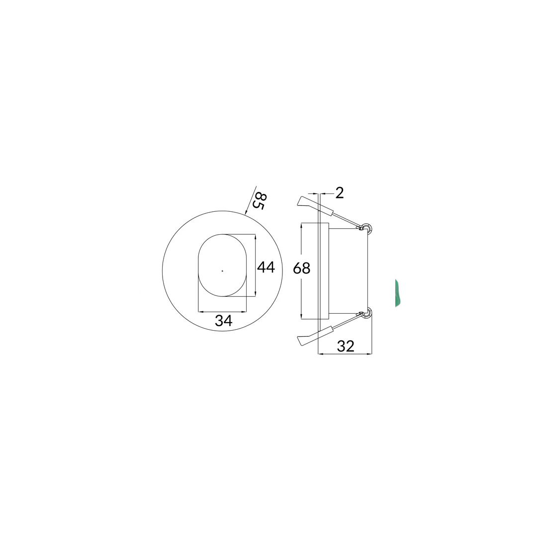ARC: Architectural Ellipse Downlight Fitting (Cut out: 70mm)