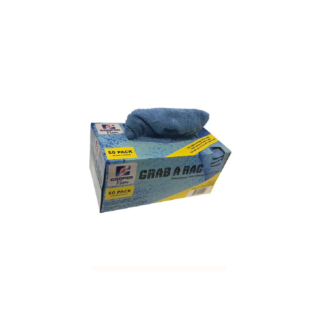 Grab A Rag: Multipurpose microfibre automotive cleaning rags (50pcs Pack)