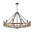 FUNALE: Interior Candelabra Natural Wood / Oak Wood 12-Light Pendant Lights