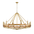 FUNALE: Interior Candelabra Natural Wood / Oak Wood 12-Light Pendant Lights
