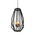 GAMBA: Industrial Black Rustic Narrow Angular Cage Pendant Light
