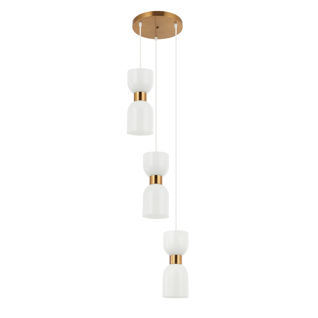 CLESSIDRA: Interior Mirror Finish Smokey Black / Opal Glass Ellipse Multiple Round Base Pendant Lights