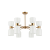 CLESSIDRA: Interior Mirror Finish Smokey Black / Opal Glass Ellipse x12 Round Base Pendant Lights