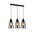 JEREZ: Bronze Amber/ Smokey Black Ellipse Glass Flat Top Pendant Lights