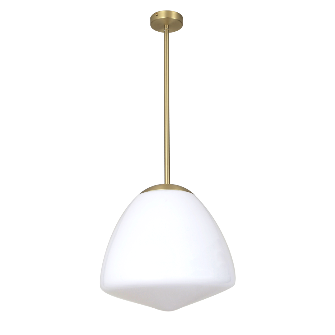 CIOTOLA: Interior Tipped Large Dome Frosted Glass Pendant Lights