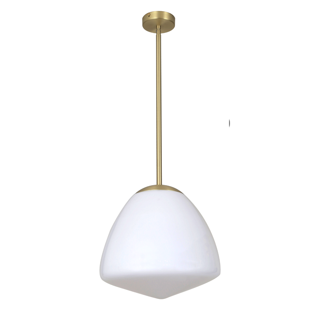 CIOTOLA: Interior Tipped Medium Dome Frosted Glass Pendant Lights