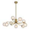 FELTON 9 LIGHT PENDANT ANTIQUE GOLD