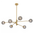 GASTON 6 LIGHT PENDANT ANTIQUE GOLD