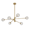 GASTON 6 LIGHT PENDANT ANTIQUE GOLD