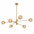 GASTON 6 LIGHT PENDANT ANTIQUE GOLD