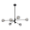 GASTON 6 LIGHT PENDANT BLACK