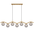ORTON 7 LIGHT PENDANT ANTIQUE GOLD