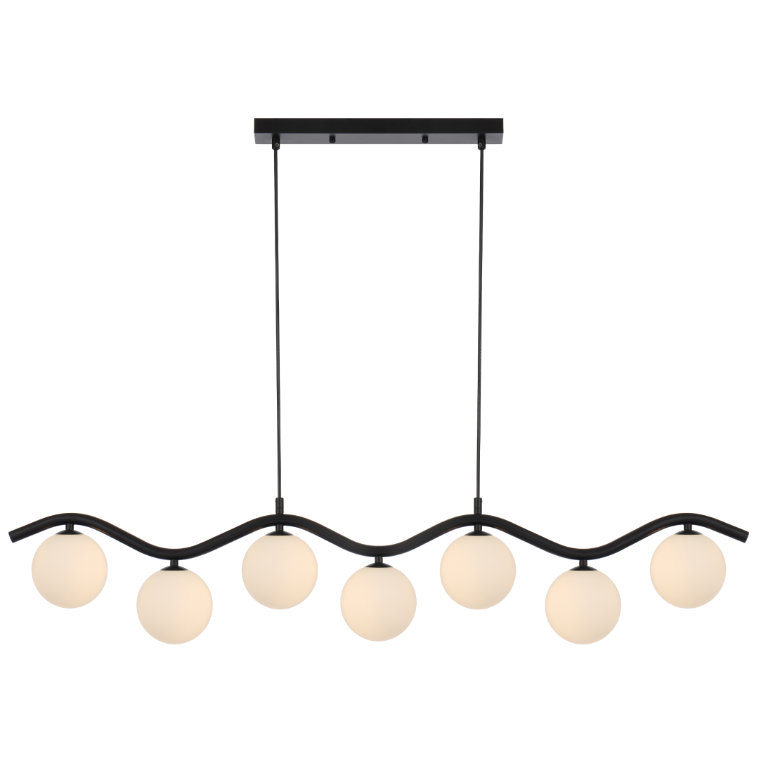 ORTON 7 LIGHT PENDANT BLACK