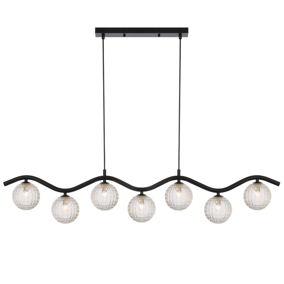 ORTON 7 LIGHT PENDANT BLACK