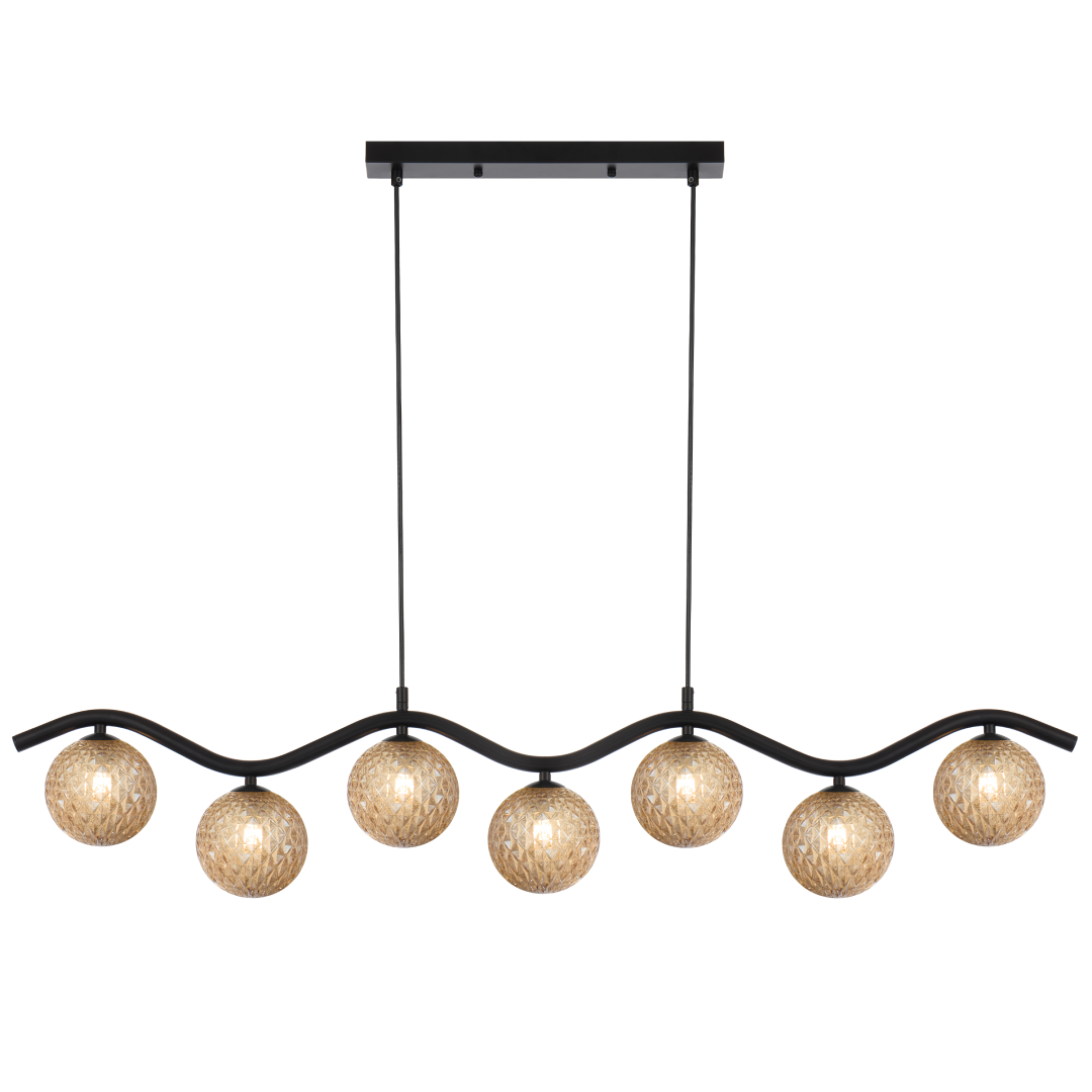 ORTON 7 LIGHT PENDANT BLACK