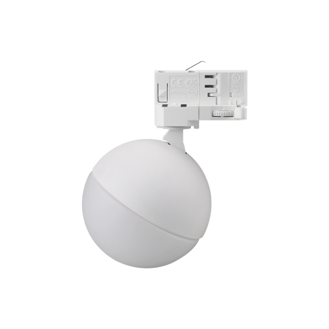 MOON 6/9W 240V TRIO TRACK LIGHT HEAD OPAL