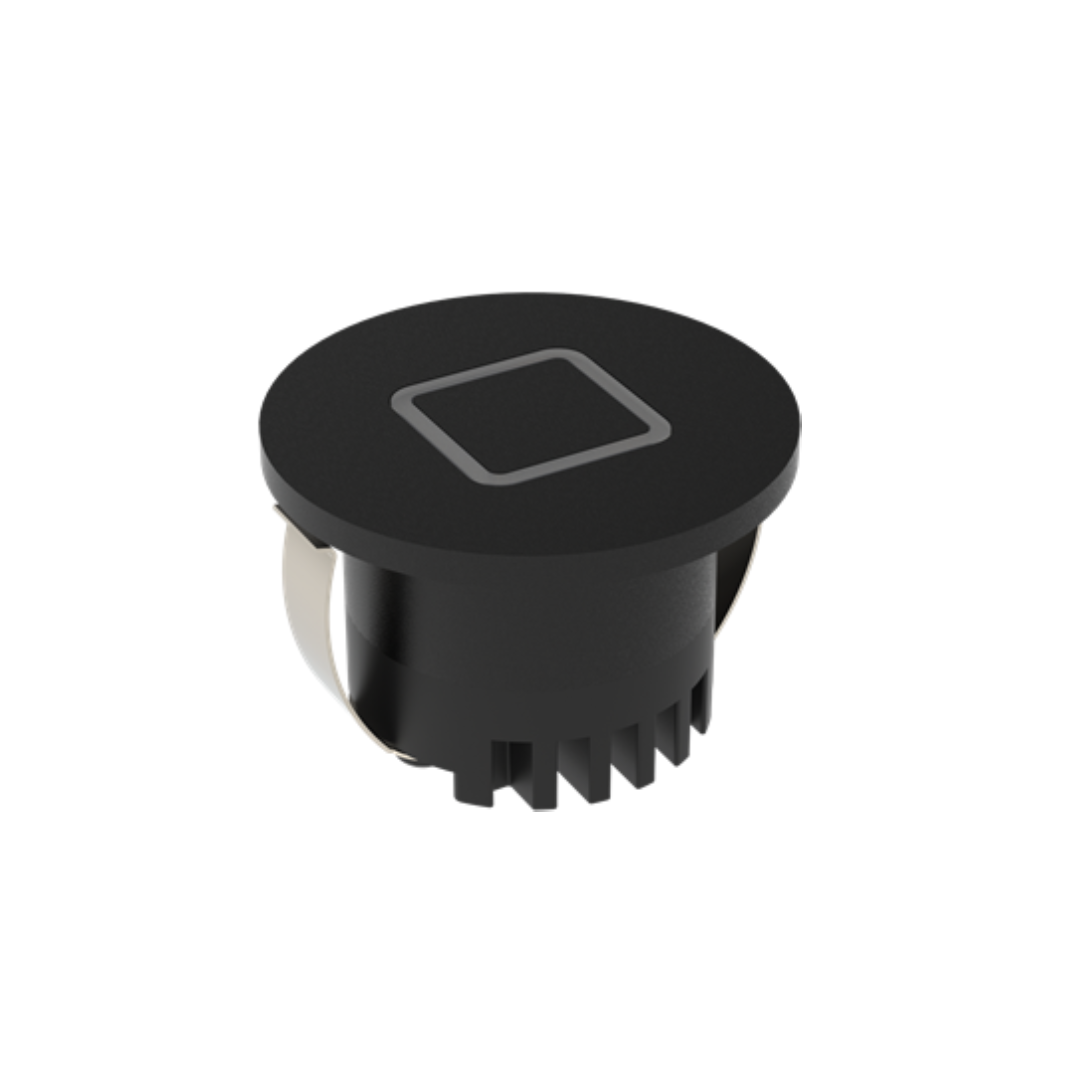 AURA 24V RND 3W LED TRIO IP20 BLACK STEPLIGHT