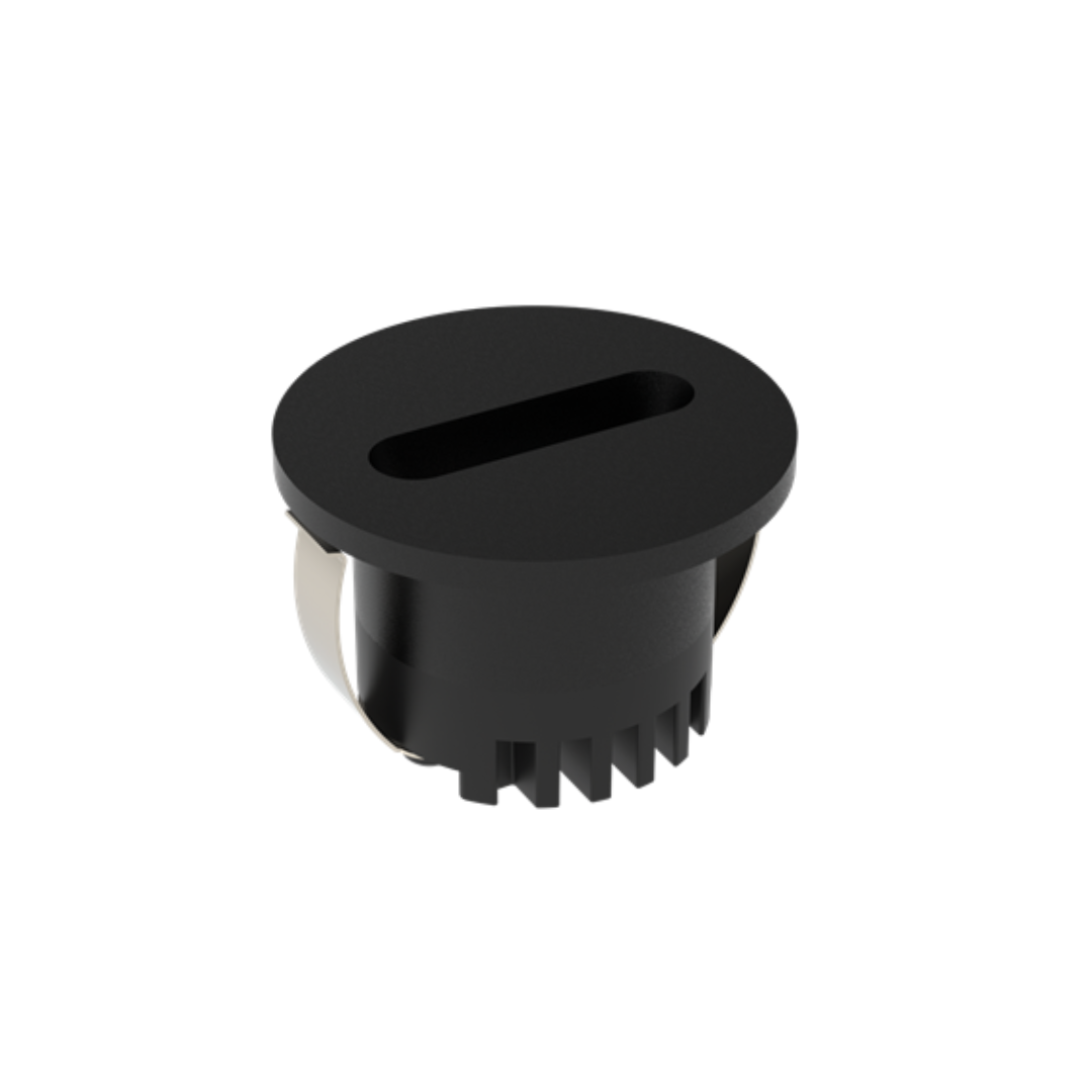 AURA 24V RND 3W LED TRIO IP20 BLACK STEPLIGHT