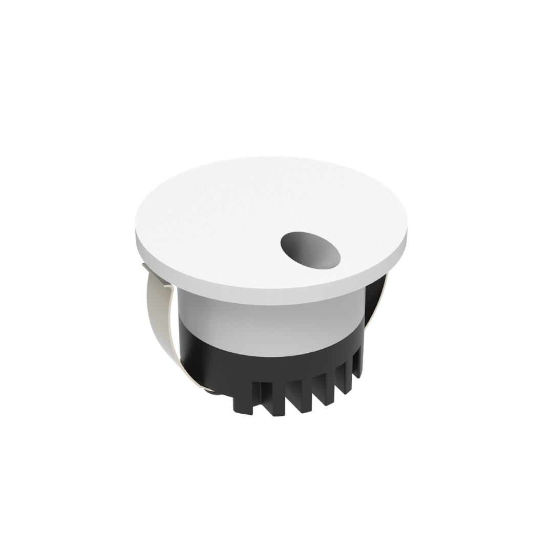 AURA 240V RND 3W LED TRIO IP20 WHITE STEPLIGHT